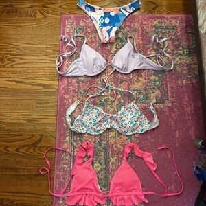 Shein BUNDLE of Colorful Bikini Tops (3) & Bottom (1)